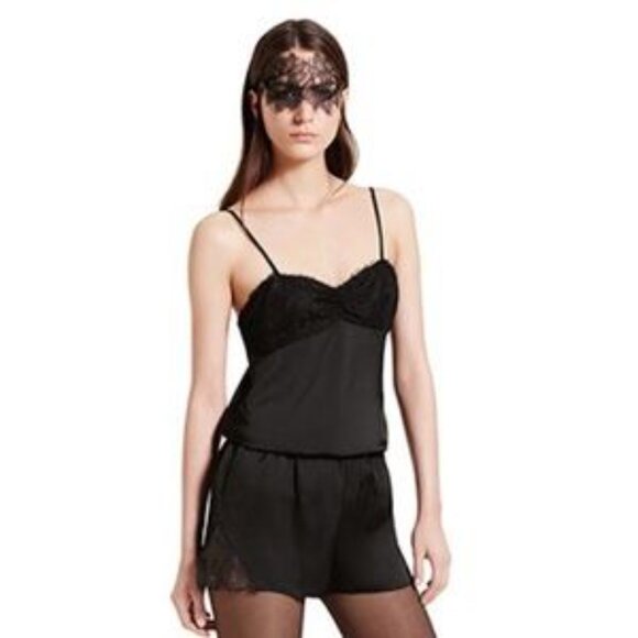 NWT Altuzarra x Target Black Satin Sleep Set - shorts, sleep mask, bag - Picture 3 of 9
